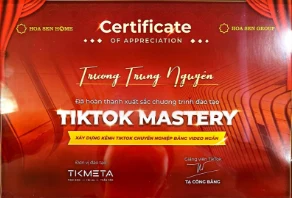 Chứng nhận TikTok Mastery của Trương Trung Nguyên